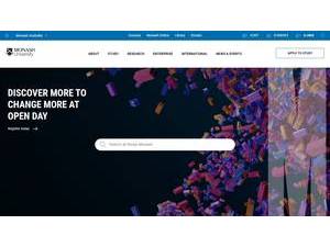 Monash University's Website Screenshot