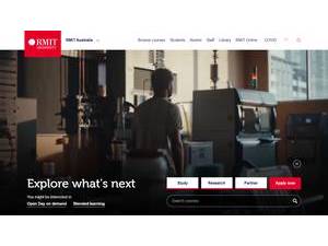 RMIT University's Website Screenshot