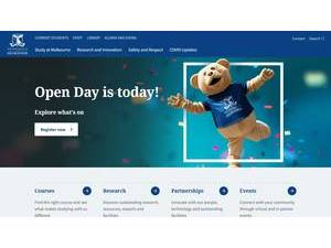 The University of Melbourne's Website Screenshot