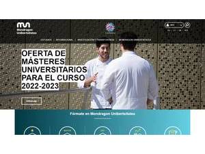 Universidad de Mondragón's Website Screenshot