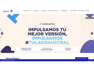 Universidad Austral's Website Screenshot