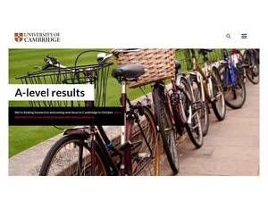 University of Cambridge's Website Screenshot