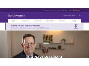 Northwestern University's Website Screenshot