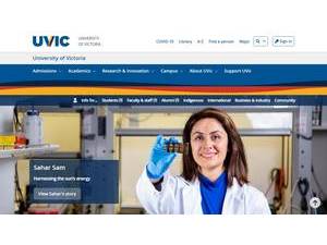 University of Victoria's Website Screenshot