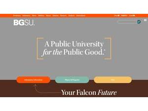 Bowling Green State University's Website Screenshot